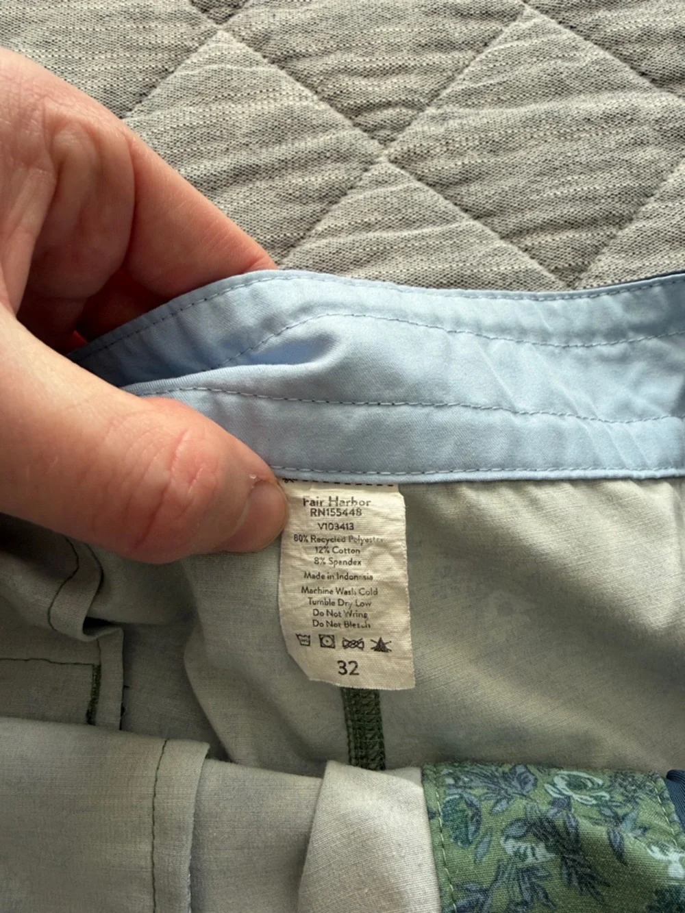 Fair Harbor Green Floral Men's Swim Trunks - Picture 2 of 3